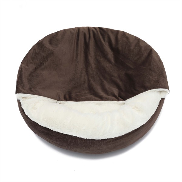 Pet Bed with Attached Blanket
