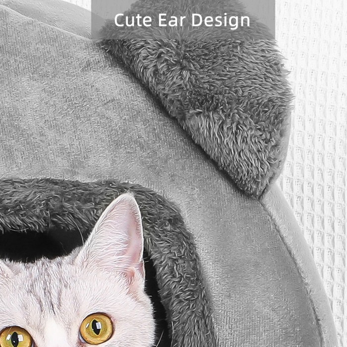 Round Cat House with Ear