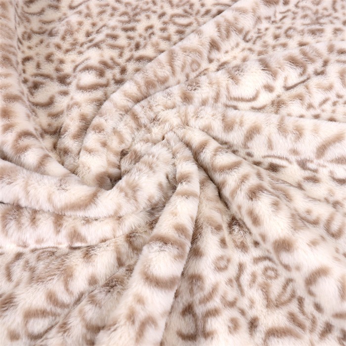 Leopard Print Waterproof Faux Fur Pet Throw Blanket