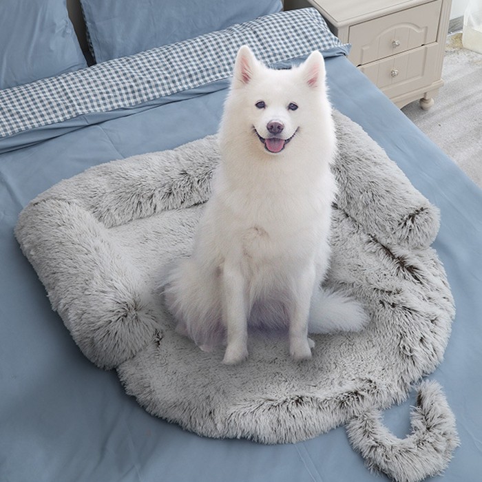 Long Plush Fleece Dog Sofa Bed