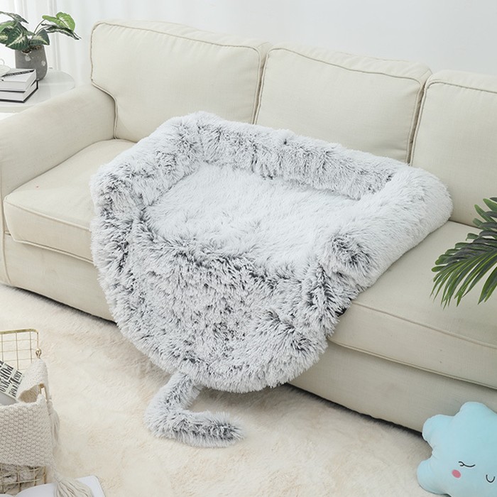 Long Plush Fleece Dog Sofa Bed