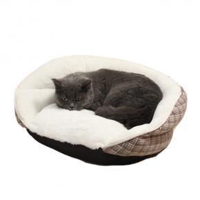 Half Opening Fleece Cat Bed